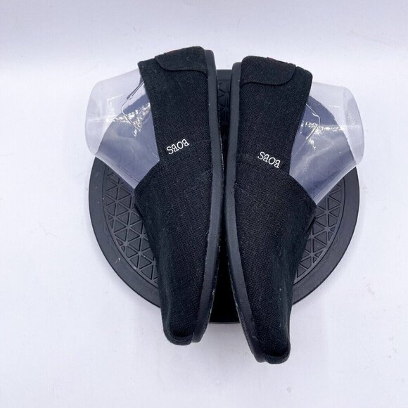 Bobs from Skechers Shoes Womens 8.5 Push- Peace and Love Flats Black Low - Picture 5 of 9